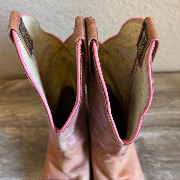 Hondo Boots Women's Square Toe Leather Western Cowboy Boots Size 8 - Picture 9 of 16